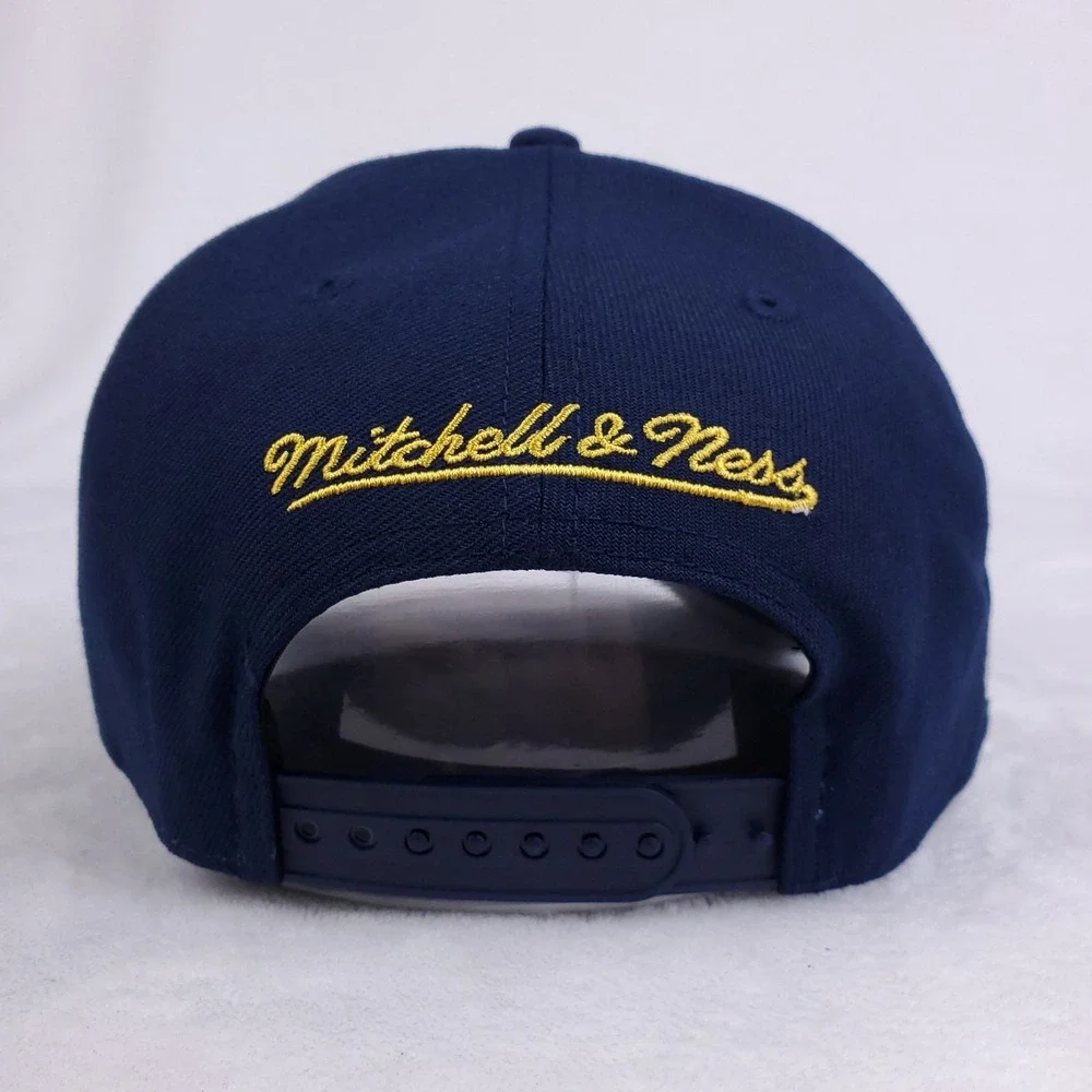 Indiana Pacers Mitchell & Ness NBA Pro Fit Snapback Hat Cap 3D‎ Logo Navy NWT
